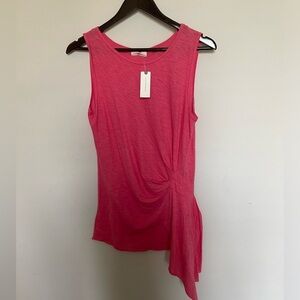 NWT Anthropologie T.la Pink Asymmetrical Tank Top